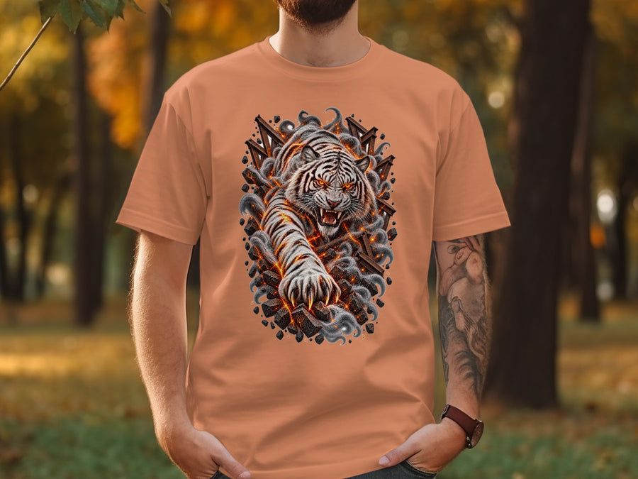Apex White Tiger Graphic T-Shirt