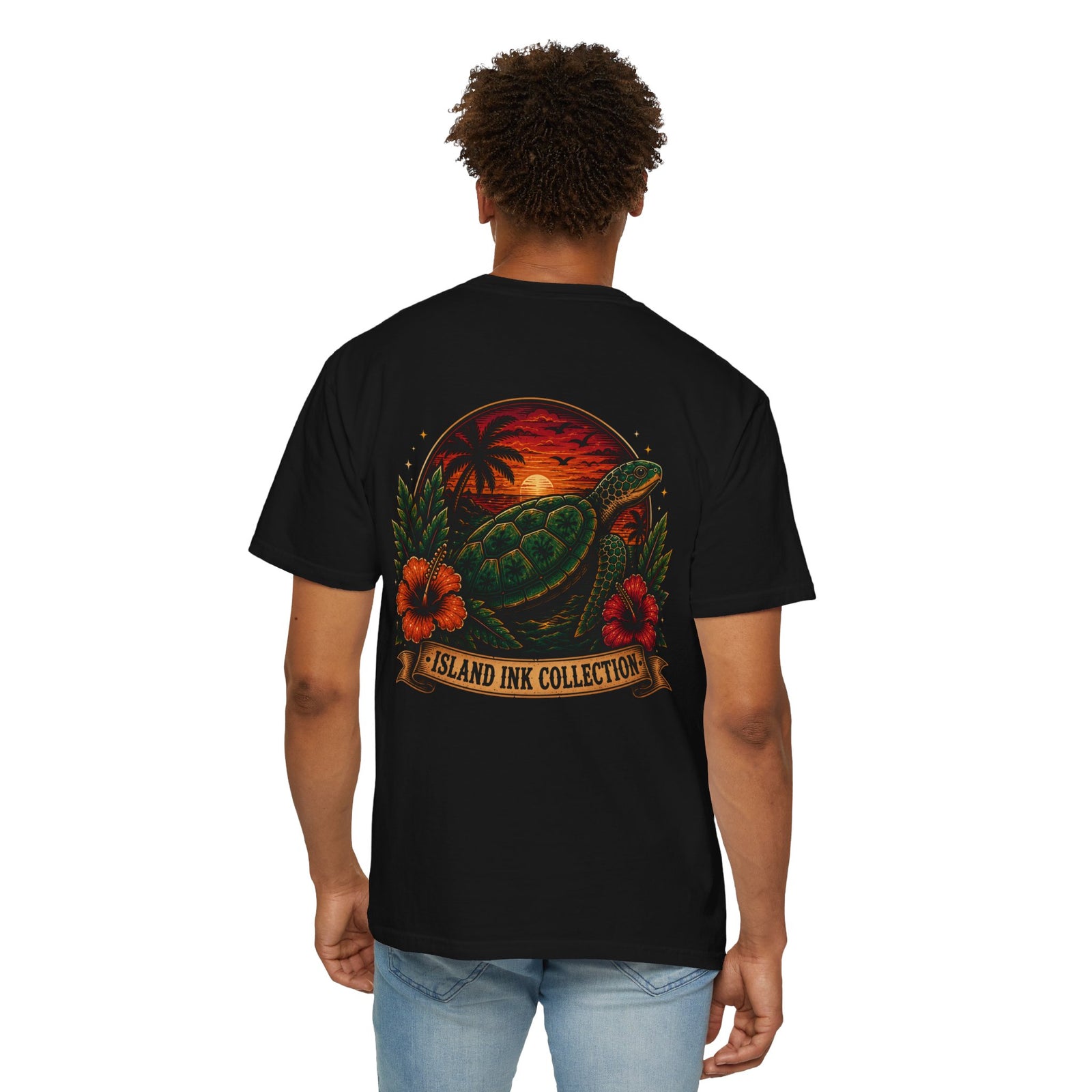 T-Shirt — Island Ink Turtle Sunset Graphic Tee