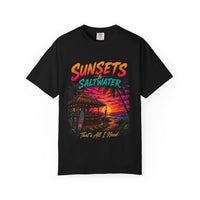 Sunsets & Saltwater That’s All I Need T-shirt | Beach Sunset Cabin Tee