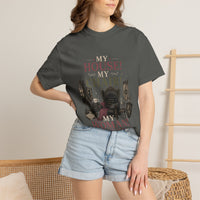 My House! My Chair! Woman! T-shirt | Vintage Gothic Parlor Illustration