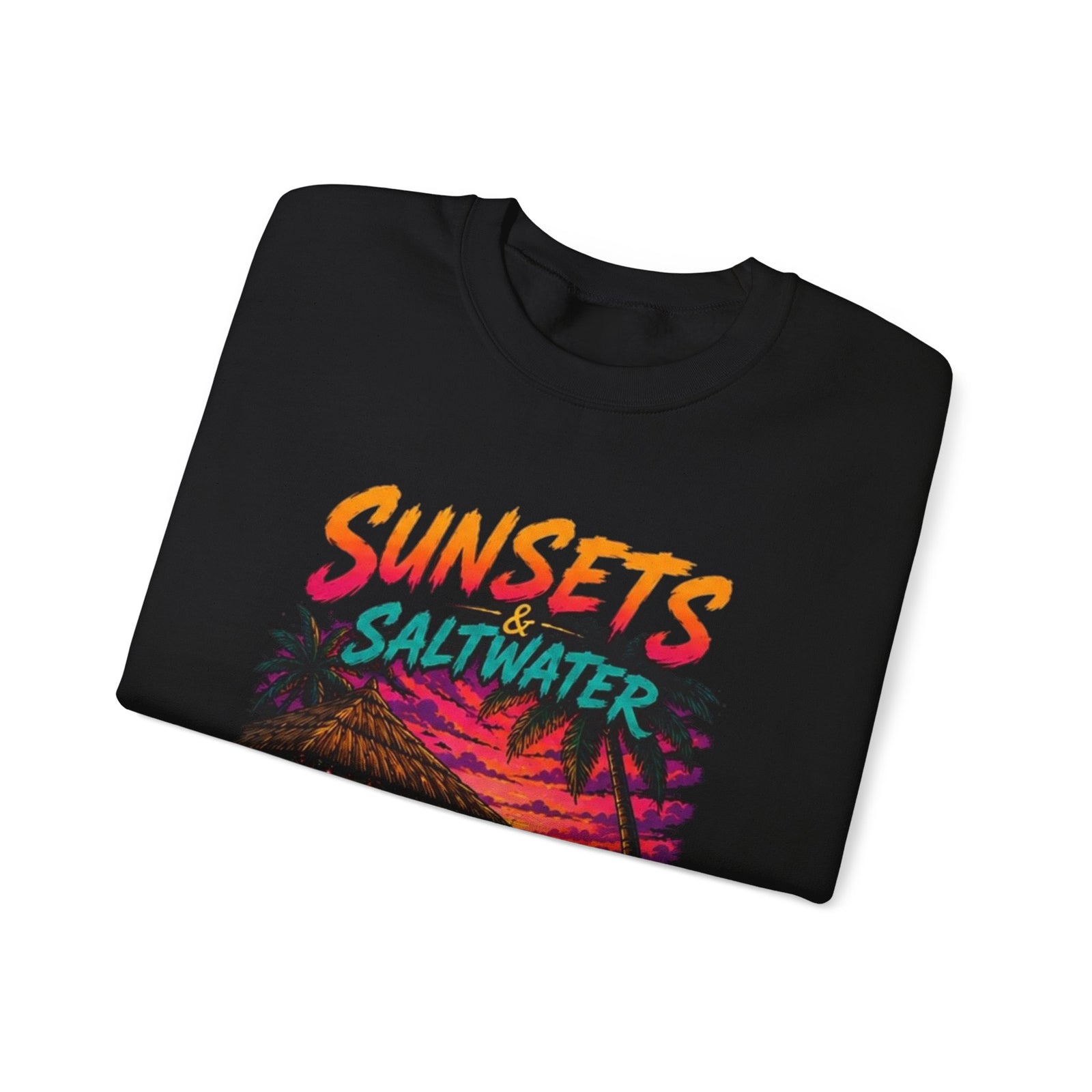 Sunsets & Saltwater That’s All I Need Sweatshirt | Beach Sunset Crewneck
