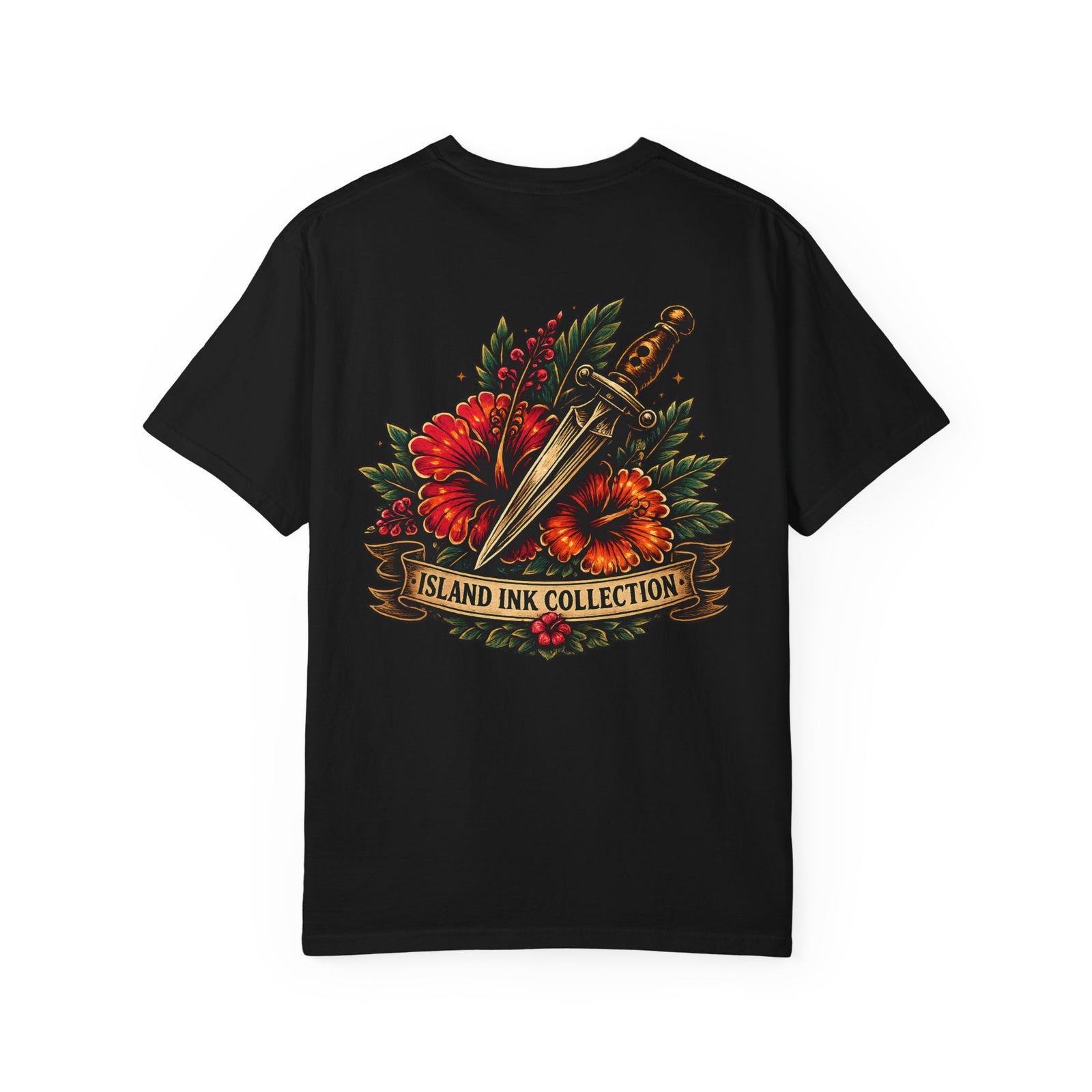 Floral Dagger T-Shirt — Island Ink Collection Graphic Tee