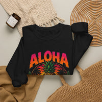 Aloha Beaches pineapple sunglasses sweatshirt | Tropical Hawaiian beach sunset