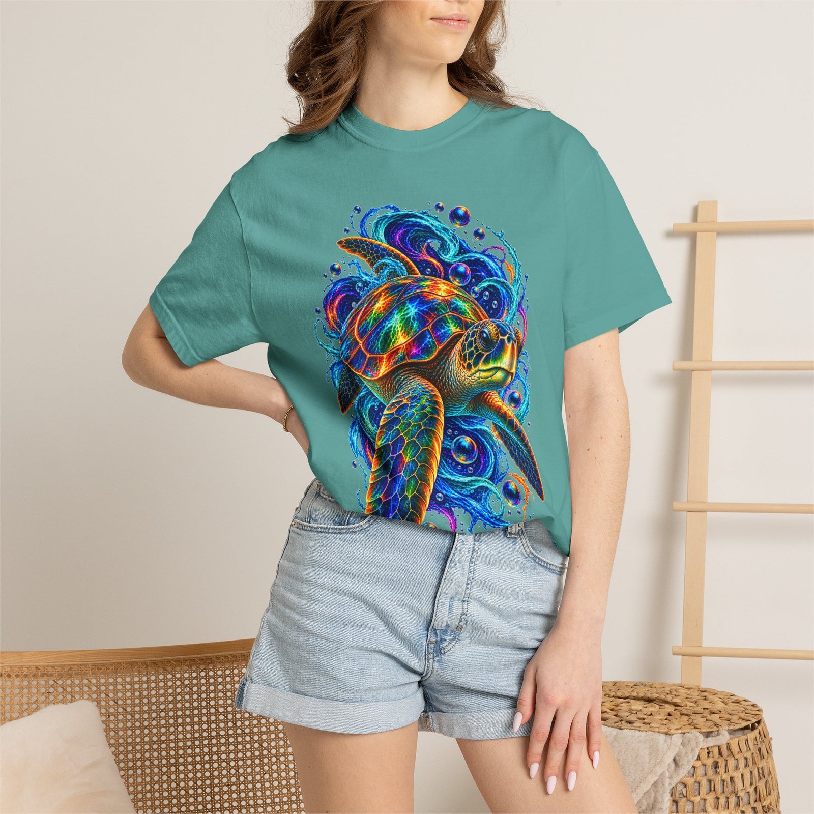 Sea Turtle Psychedelic Graphic T-Shirt