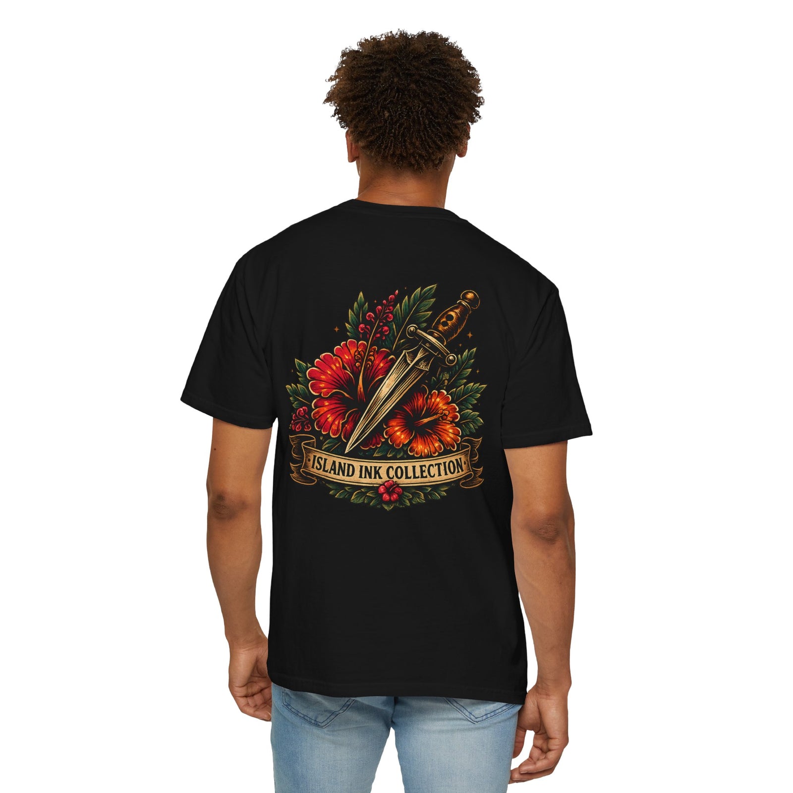 Floral Dagger T-Shirt — Island Ink Collection Graphic Tee
