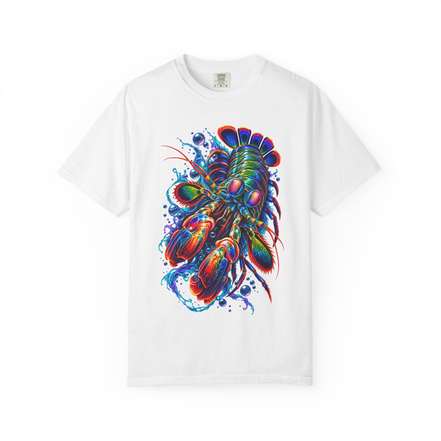 Psychedelic Lobster T-Shirt — Vibrant Neon Crustacean Graphic Tee