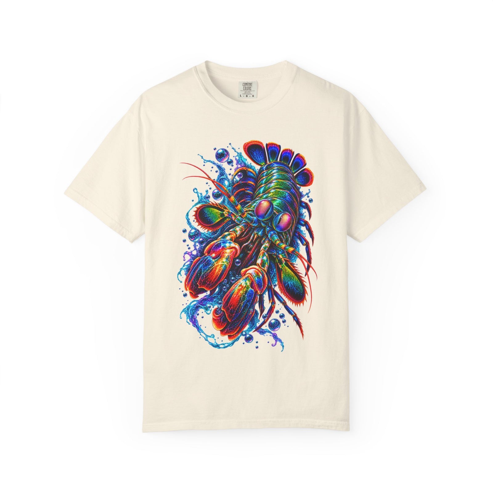 Psychedelic Lobster T-Shirt — Vibrant Neon Crustacean Graphic Tee