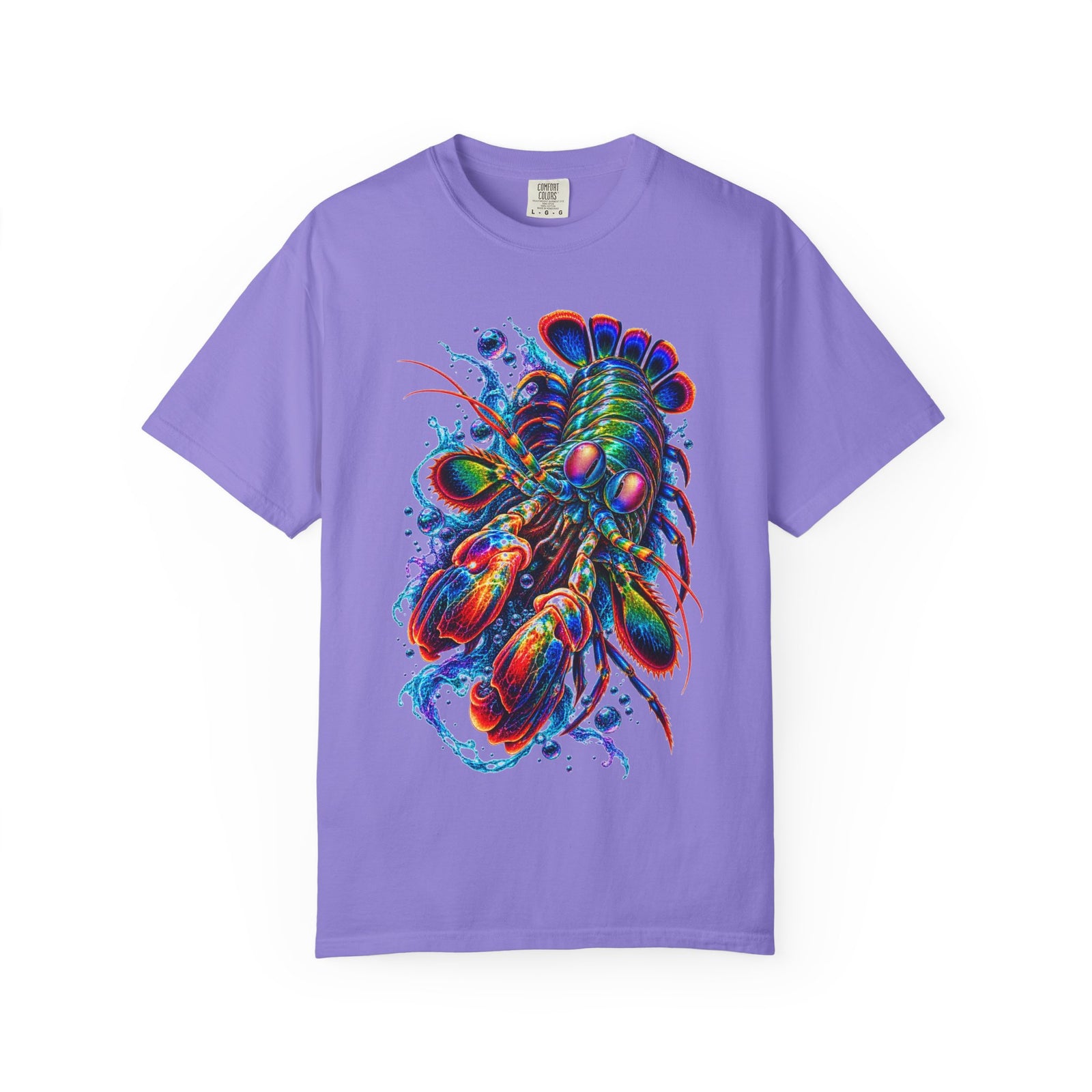 Psychedelic Lobster T-Shirt — Vibrant Neon Crustacean Graphic Tee