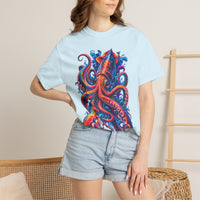 Squid Ink Art T-Shirt — Vibrant Octopus Graphic Tee