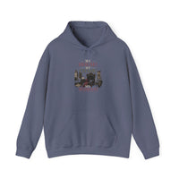 House Chair Woman hoodie | City skyline silhouette, text 'My House! My Chair! My Woman!'