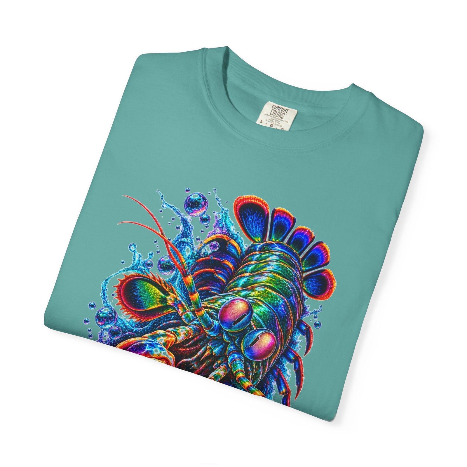 Psychedelic Lobster T-Shirt — Vibrant Neon Crustacean Graphic Tee