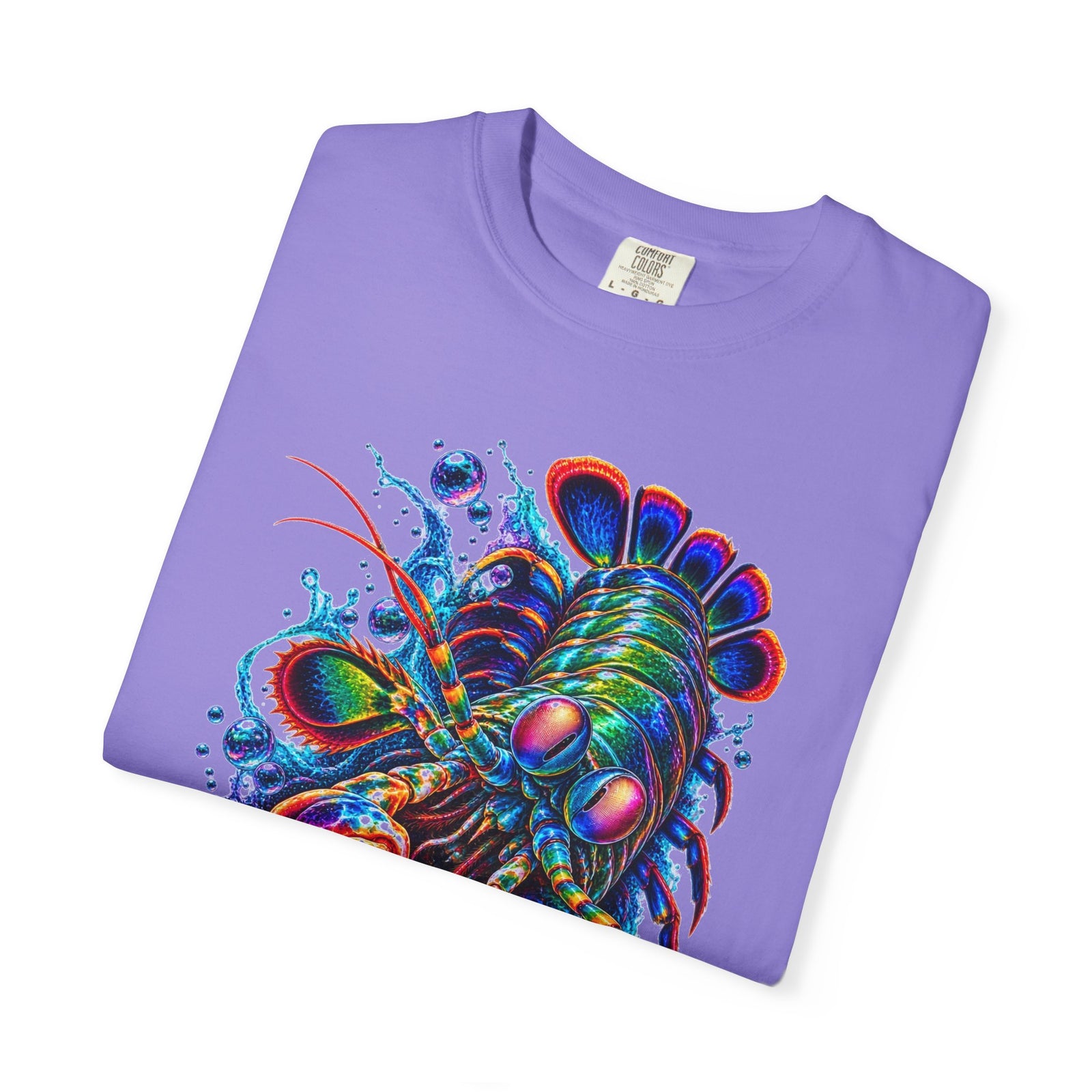 Psychedelic Lobster T-Shirt — Vibrant Neon Crustacean Graphic Tee