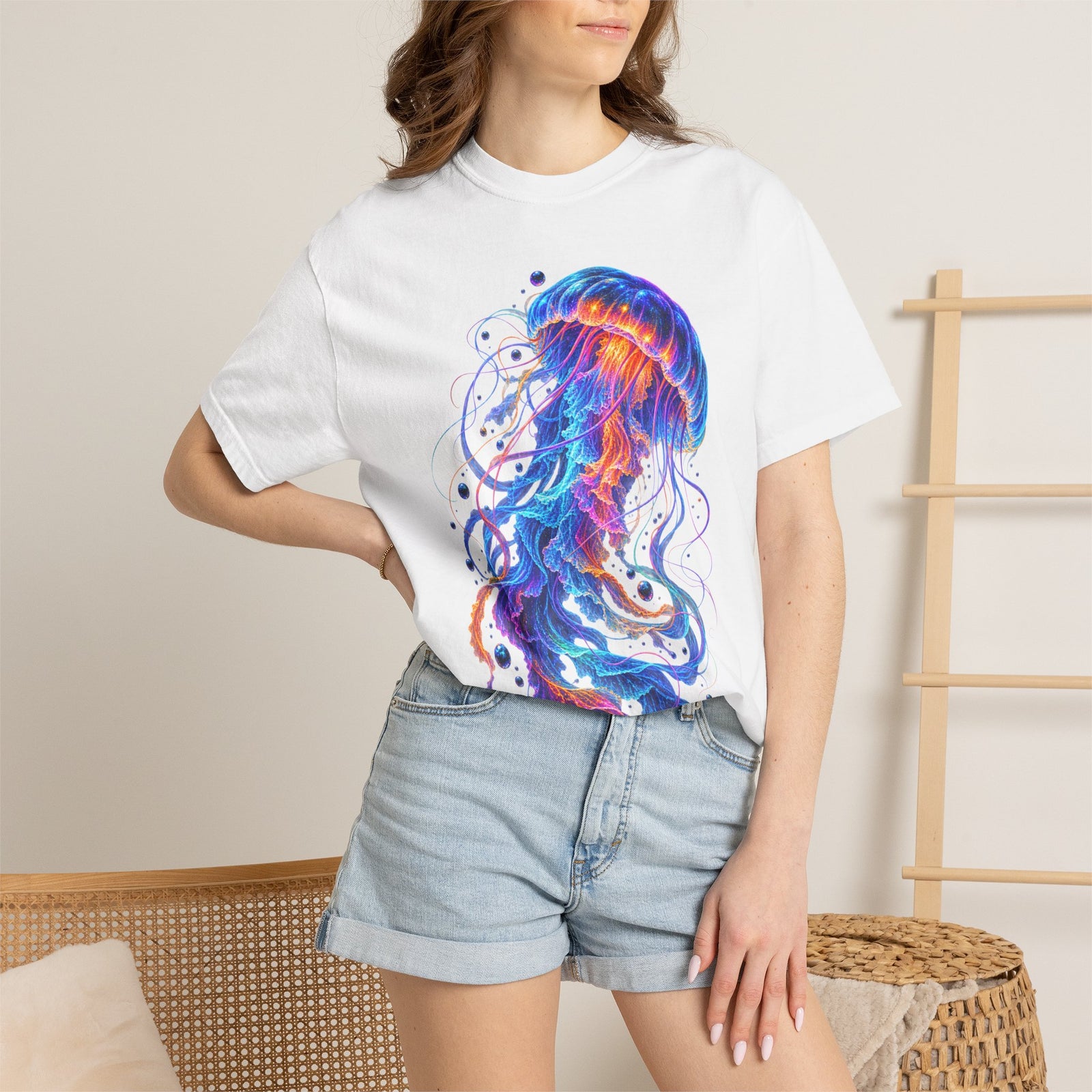 Jellyfish Glow T-Shirt — Neon Ocean Art Graphic Tee