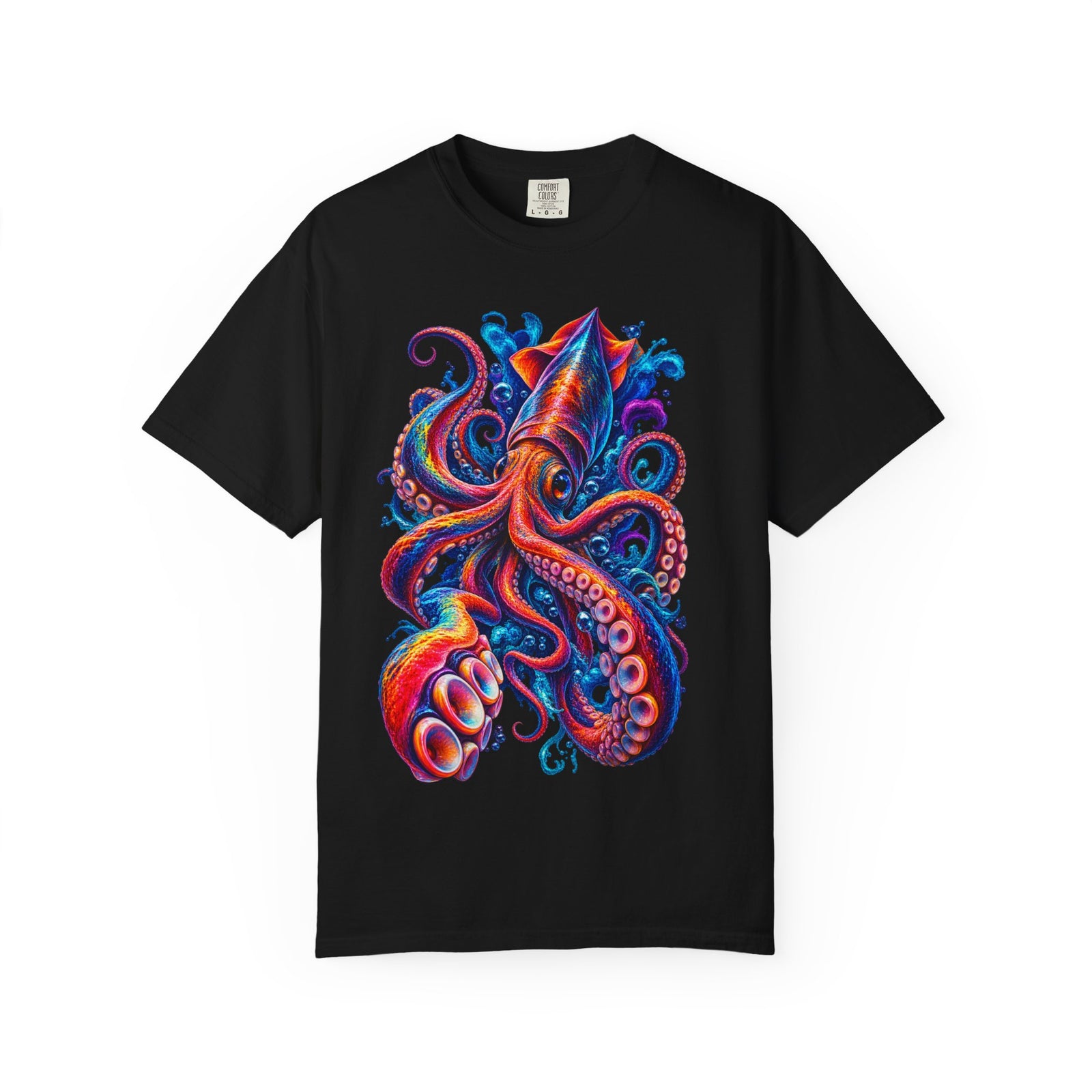 Squid Ink Art T-Shirt — Vibrant Octopus Graphic Tee