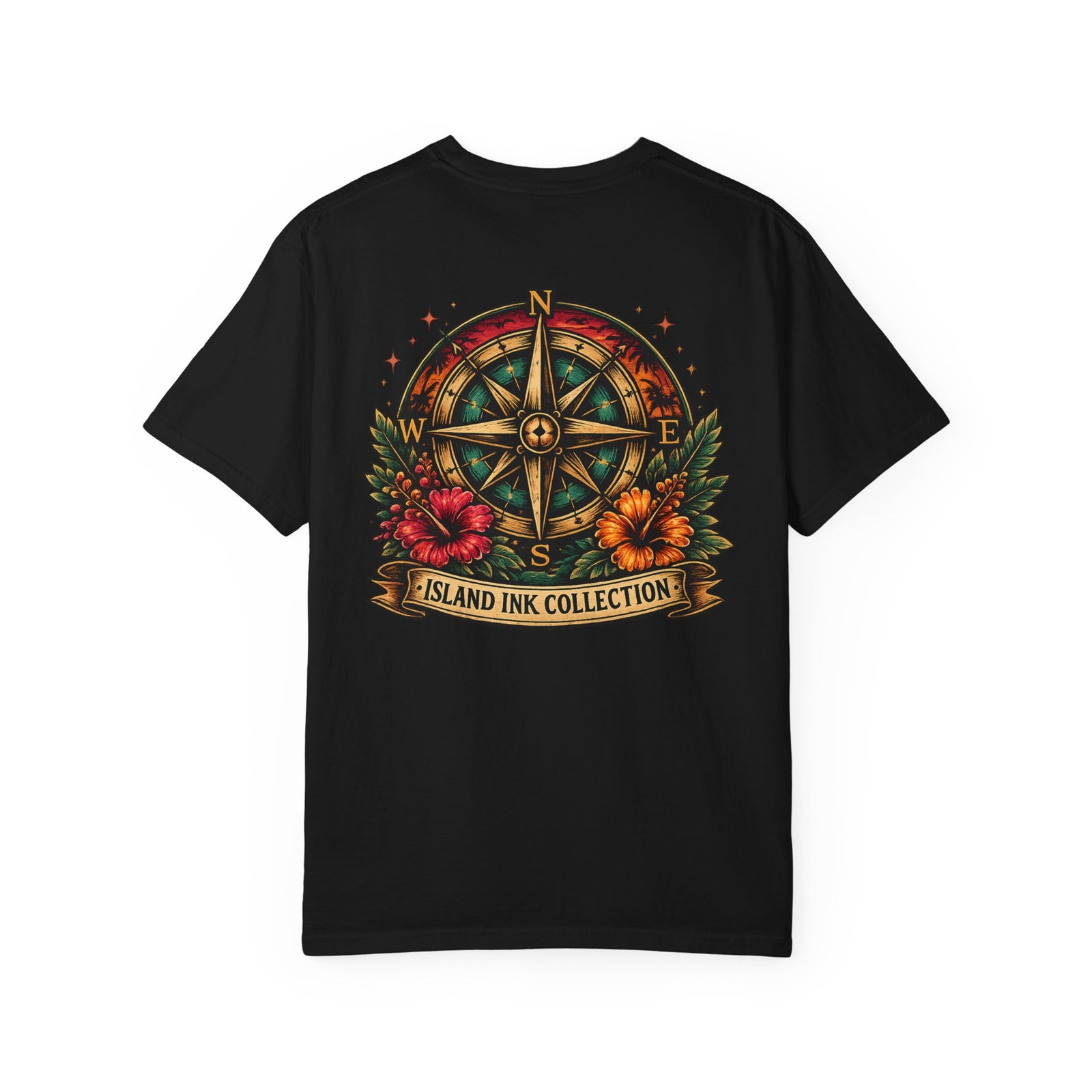 Compass Rose Floral T-Shirt — Island Ink Collection