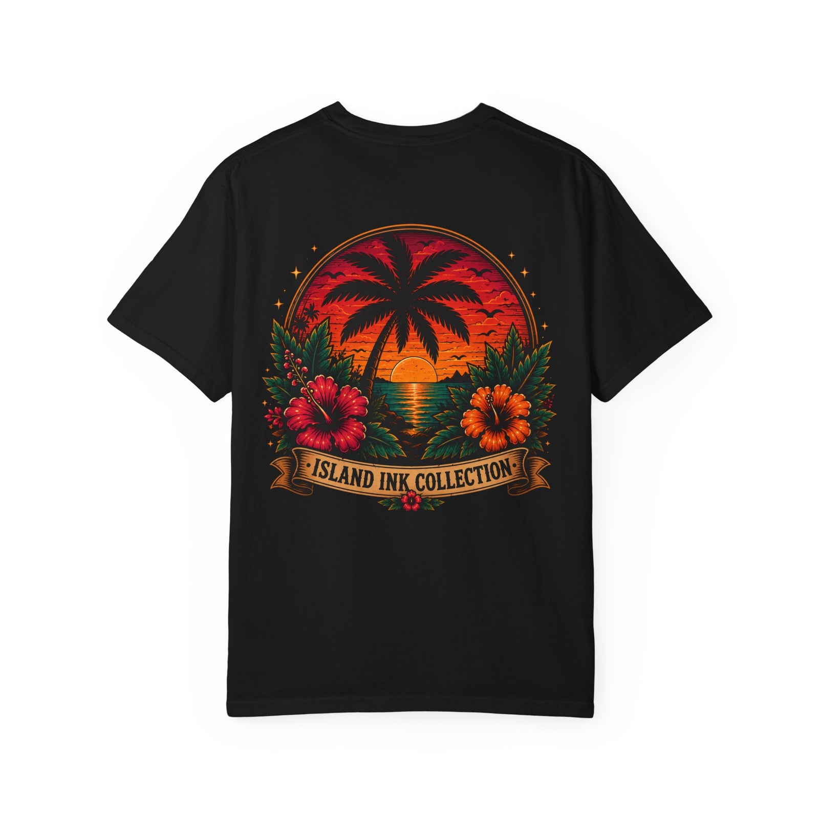 T-Shirt • Island Ink Sunset Palm Floral Graphic