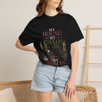 My House! My Chair! Woman! T-shirt | Vintage Gothic Parlor Illustration