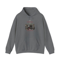 House Chair Woman hoodie | City skyline silhouette, text 'My House! My Chair! My Woman!'