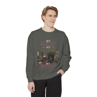 My House! My Chair! Woman! Sweatshirt | Vintage Reading Room Illustration