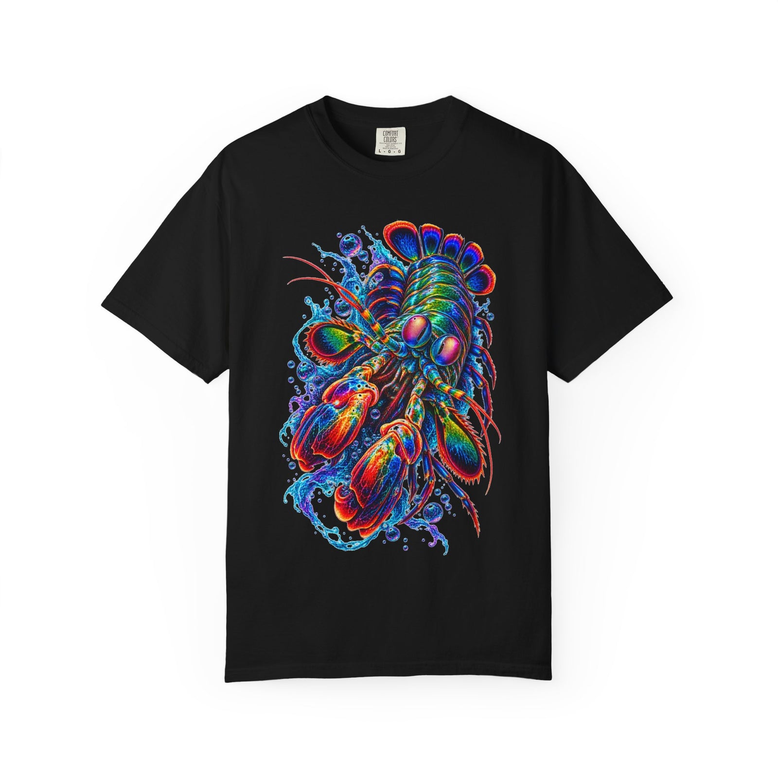 Psychedelic Lobster T-Shirt — Vibrant Neon Crustacean Graphic Tee