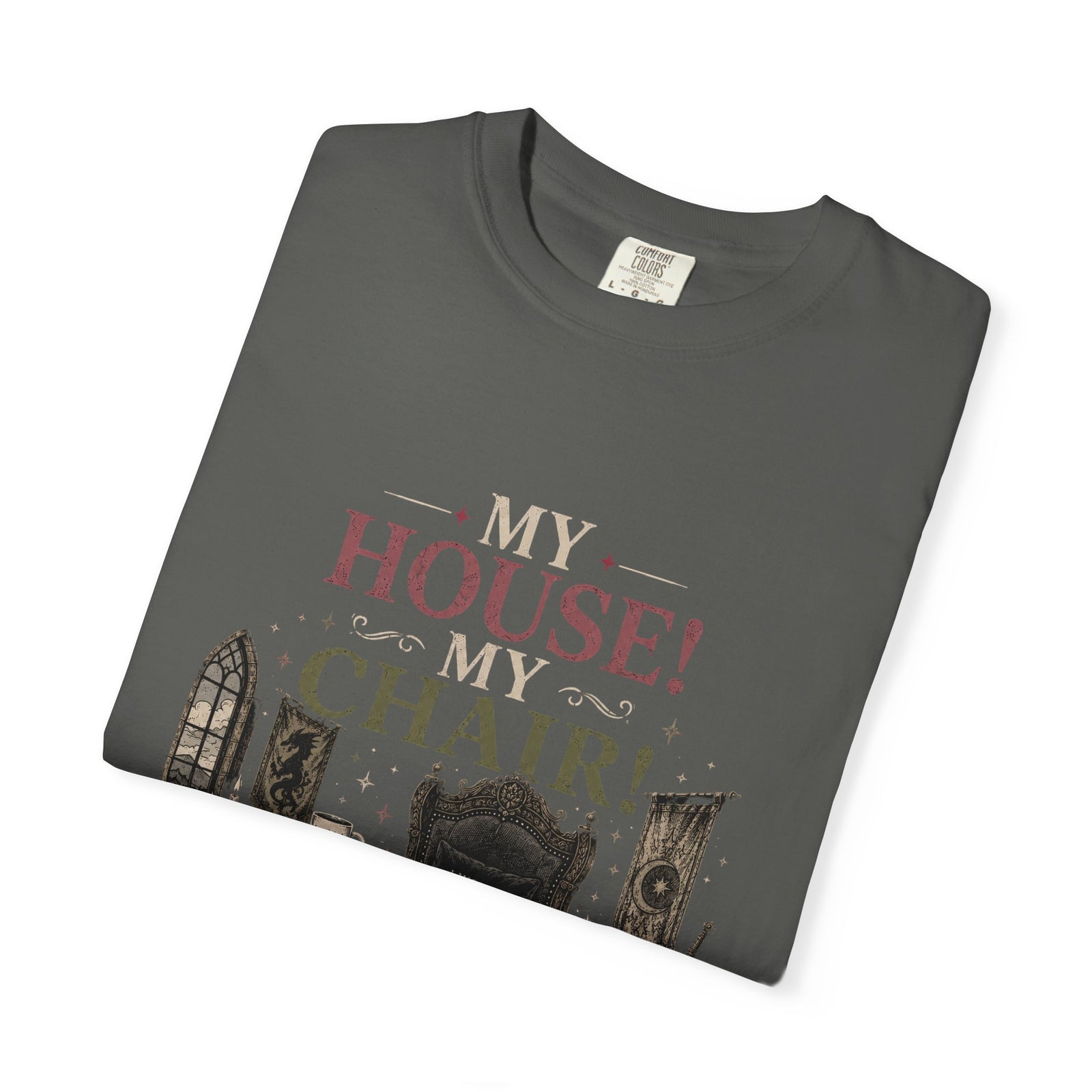 My House! My Chair! Woman! T-shirt | Vintage Gothic Parlor Illustration