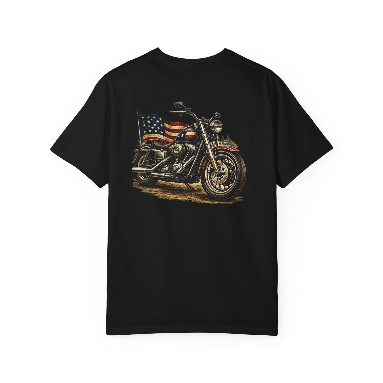 American Eagle Shield tee | Vintage Flag Motorcycle Patriotic T-Shirt