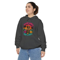 Good Vibes & Tan Lines Hoodie | Tropical Tiki Palm Flowers