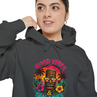 Good Vibes & Tan Lines Hoodie | Tropical Tiki Palm Flowers