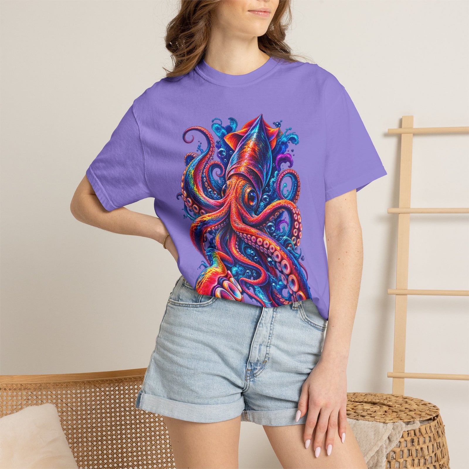 Squid Ink Art T-Shirt — Vibrant Octopus Graphic Tee