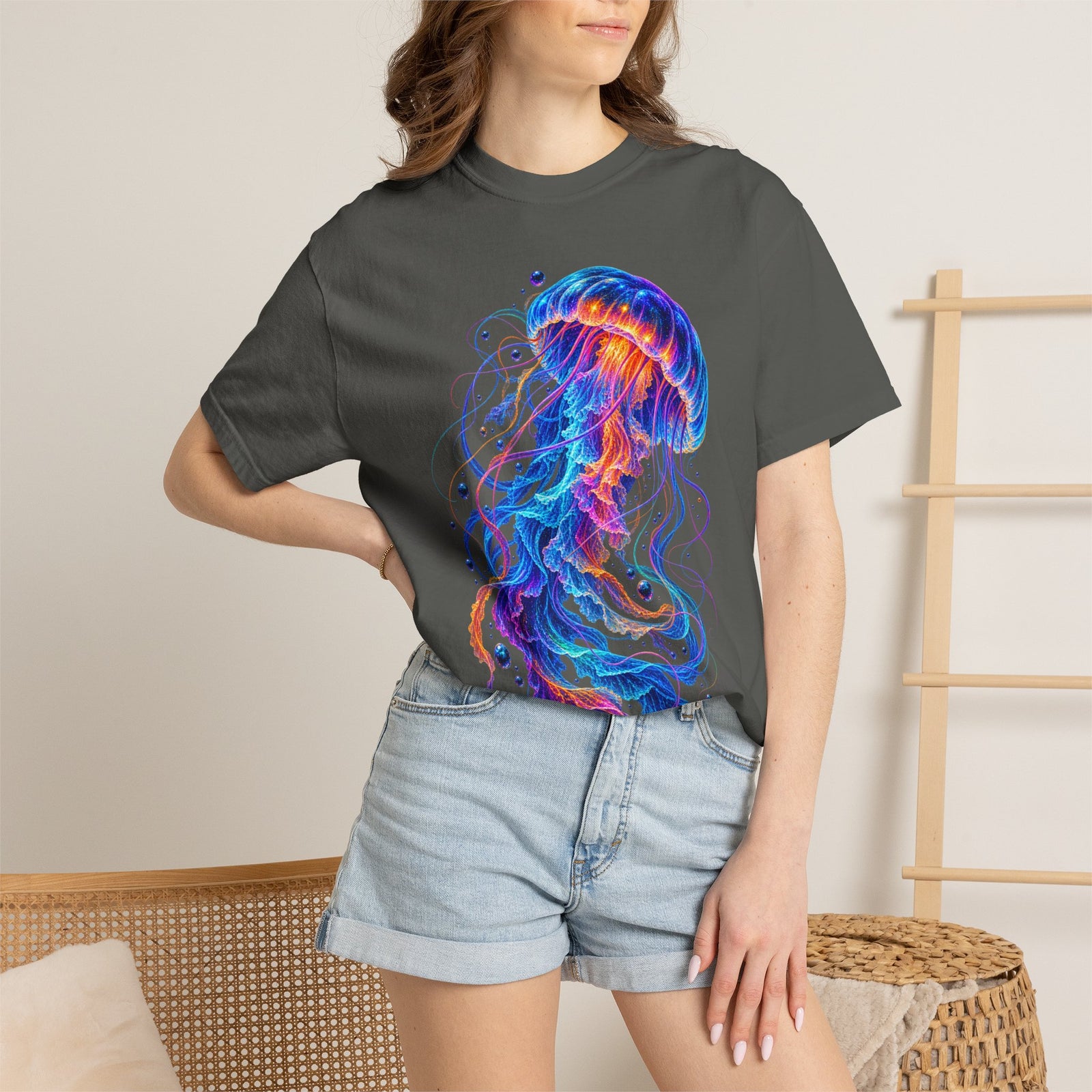 Jellyfish Glow T-Shirt — Neon Ocean Art Graphic Tee