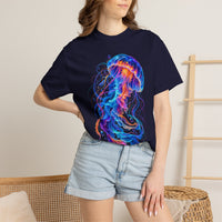 Jellyfish Glow T-Shirt — Neon Ocean Art Graphic Tee