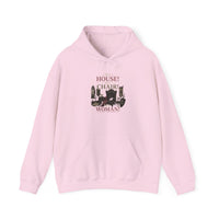 House Chair Woman hoodie | City skyline silhouette, text 'My House! My Chair! My Woman!'