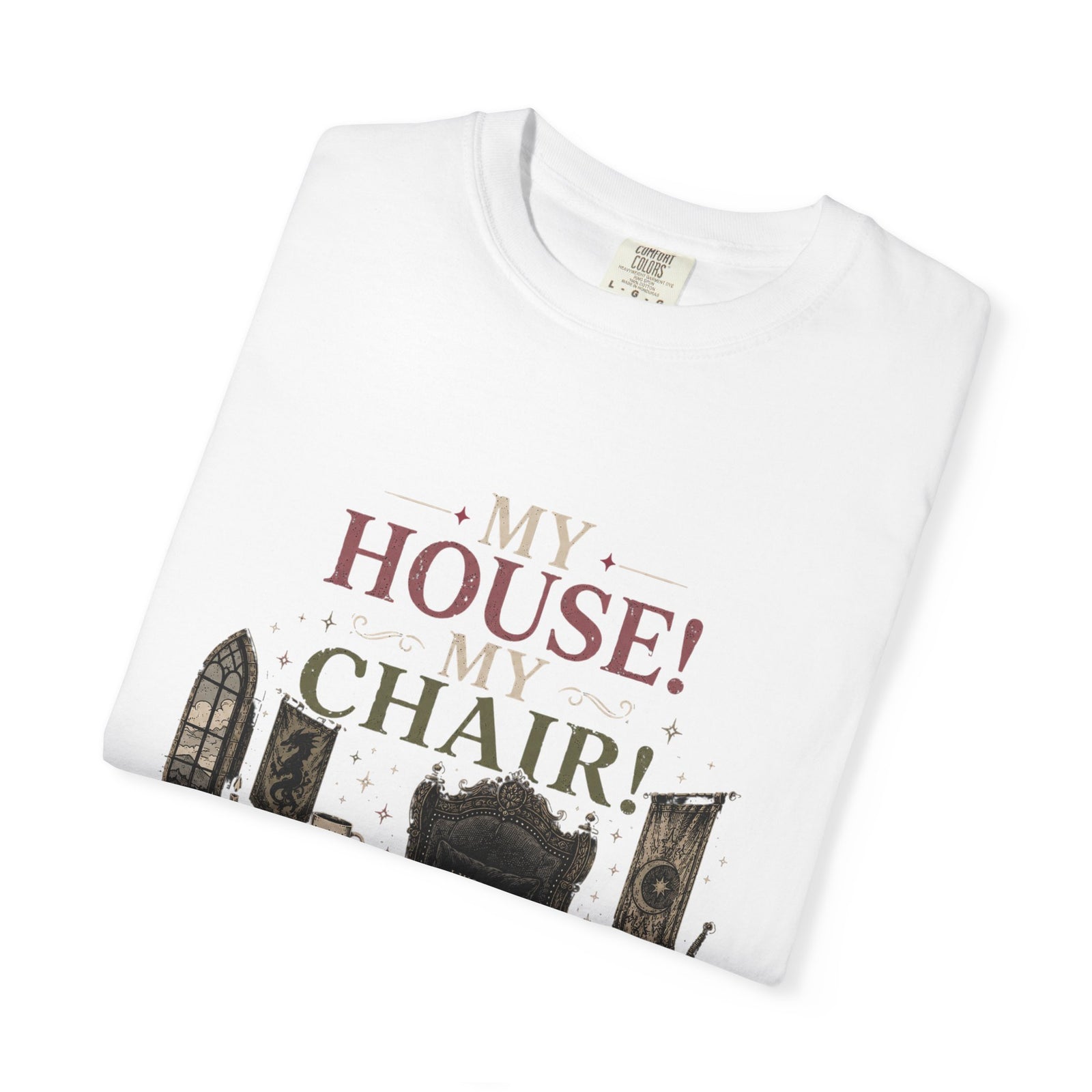 My House! My Chair! Woman! T-shirt | Vintage Gothic Parlor Illustration
