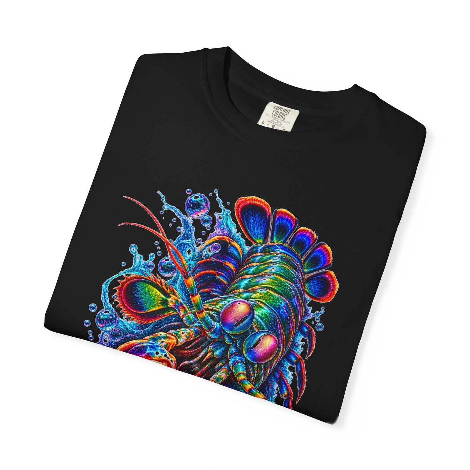 Psychedelic Lobster T-Shirt — Vibrant Neon Crustacean Graphic Tee