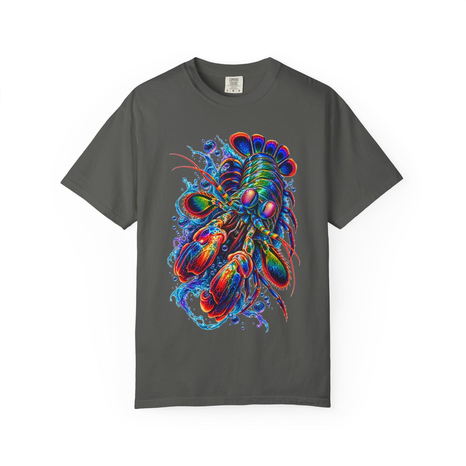 Psychedelic Lobster T-Shirt — Vibrant Neon Crustacean Graphic Tee