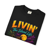 Livin' The Island Life T-Shirt | Tropical Beach Hut Sunset Shirt