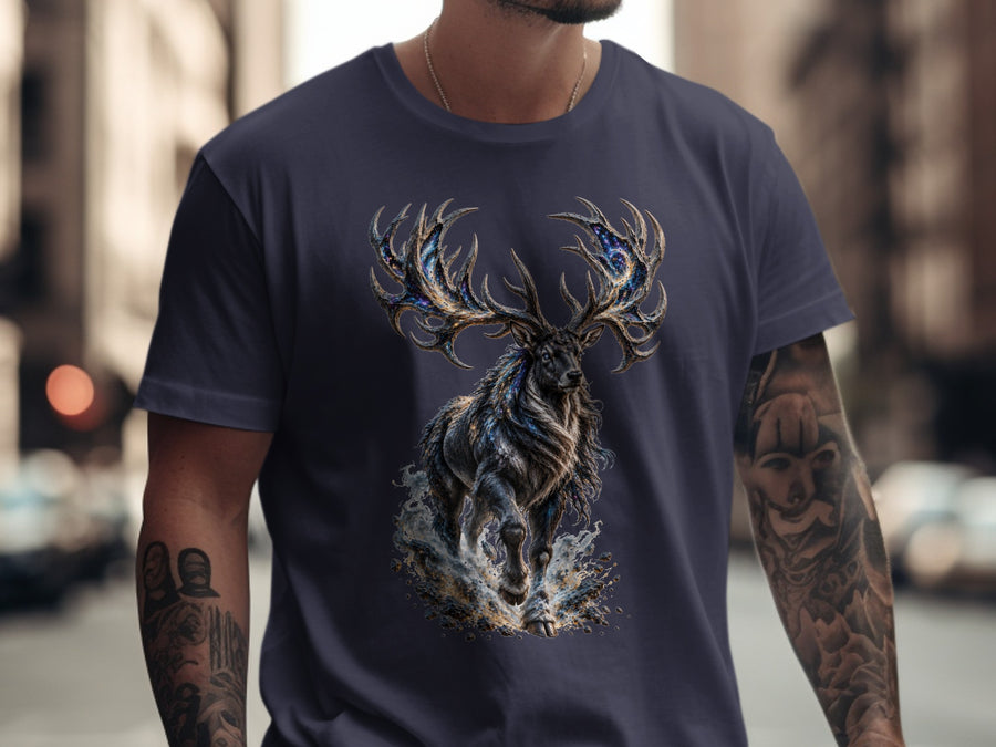 Celestial Nebula Stag T-Shirt