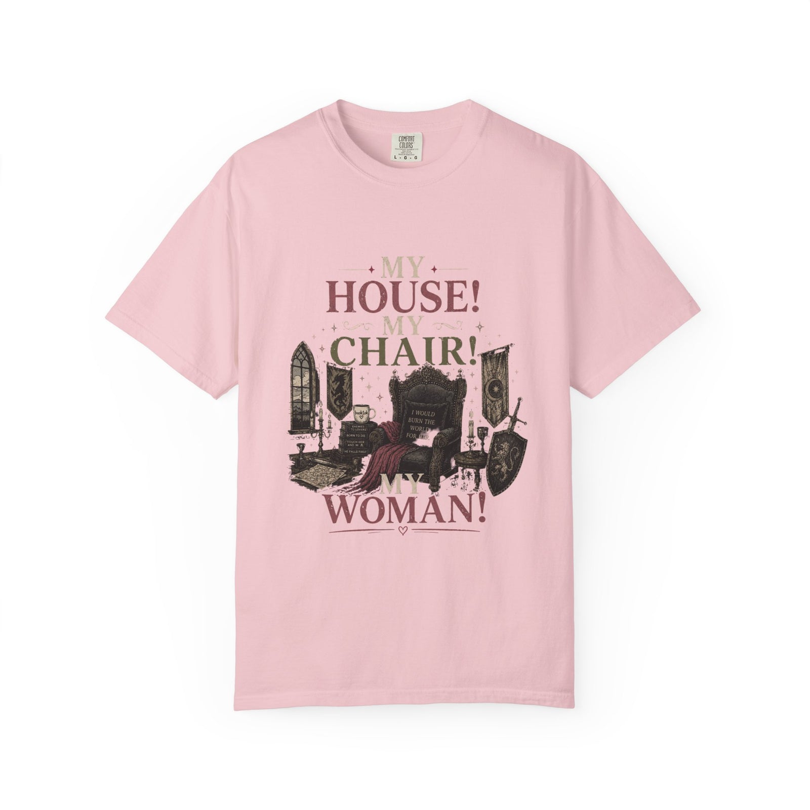 My House! My Chair! Woman! T-shirt | Vintage Gothic Parlor Illustration