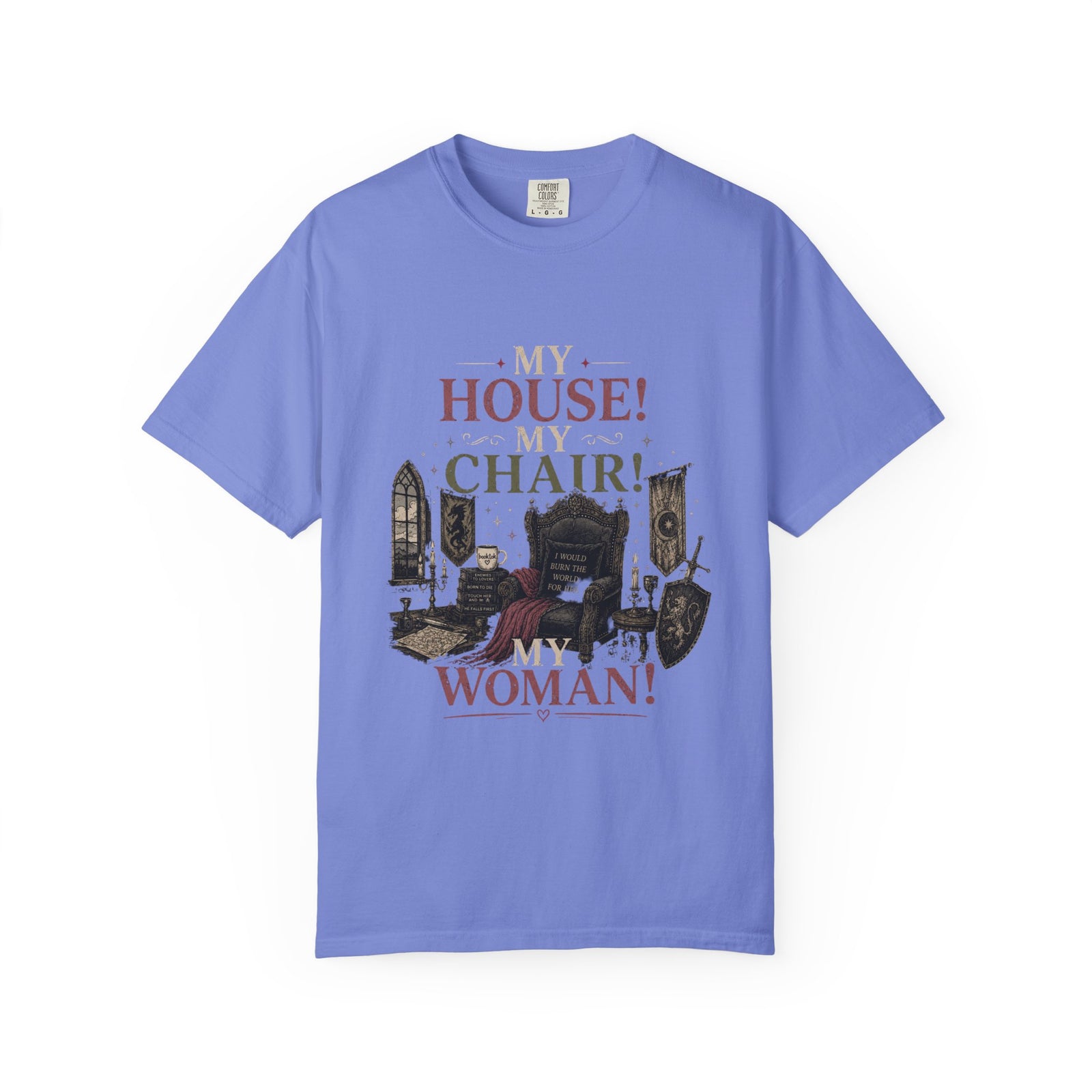My House! My Chair! Woman! T-shirt | Vintage Gothic Parlor Illustration