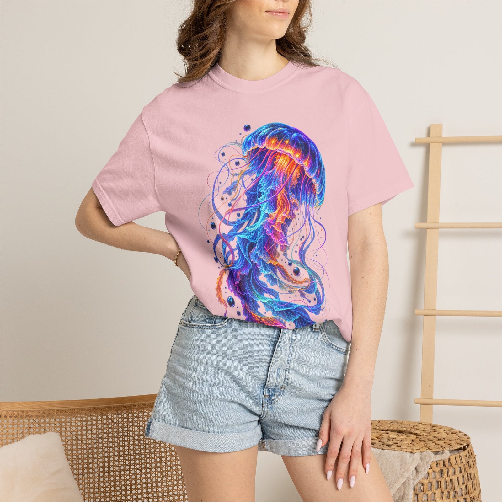 Jellyfish Glow T-Shirt — Neon Ocean Art Graphic Tee